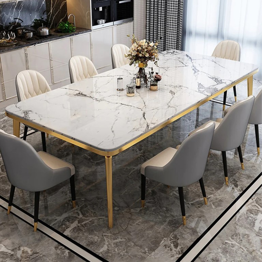 China manufacture good price other commercial furniture luxury modern dining table set 6 seater